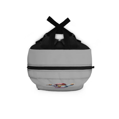 Top view of light grey Roblox girls backpack showing durable zippers and handle at dobermenpremier.com