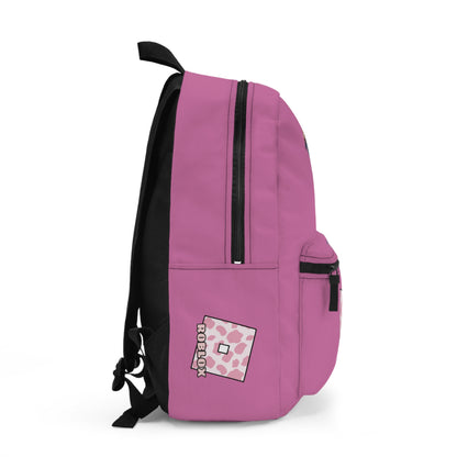 Side view of light pink Roblox girls backpack showing clean profile and shoulder strap at dobermenpremier.com