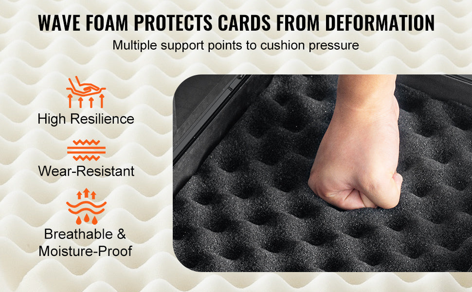 SucceBuy Graded Card Storage Box 4 Slots or 5Slots with Key Lock or Coded Lock Foam Dividers for 96/108/120/162 PSA Graded Cards